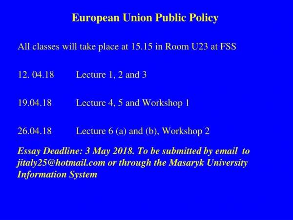 European Union Public Policy