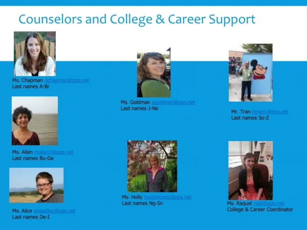 Counselors and College &amp; Career Support