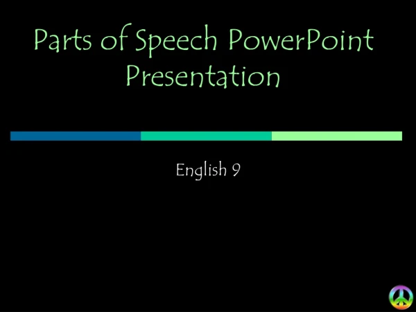 Parts of Speech PowerPoint Presentation