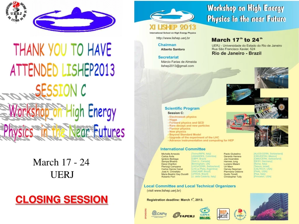 thank you to have attended lishep2013 session