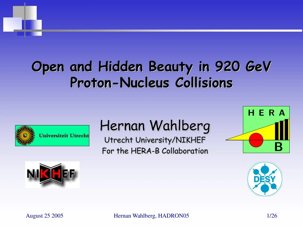 open and hidden beauty in 920 gev proton nucleus collisions