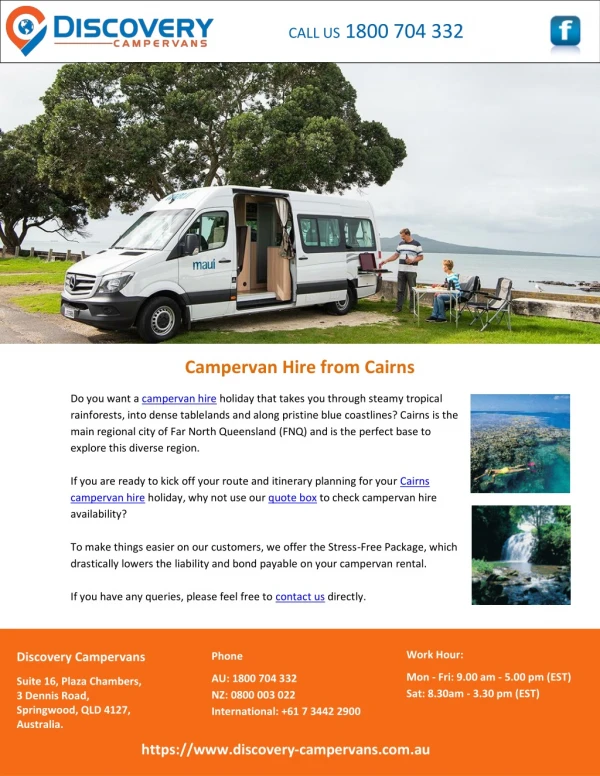 Campervan Hire from Cairns