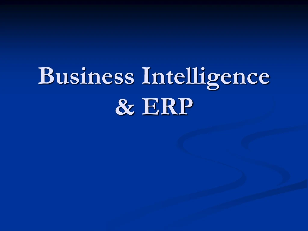 business intelligence erp