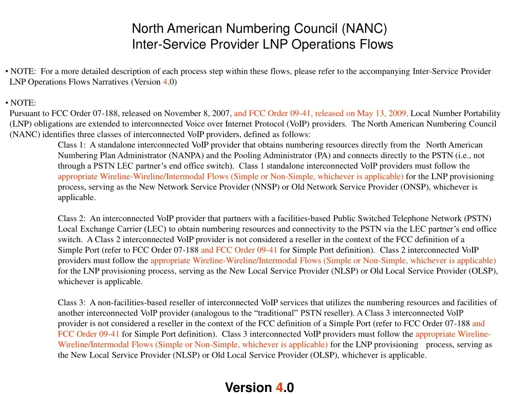 north american numbering council nanc inter