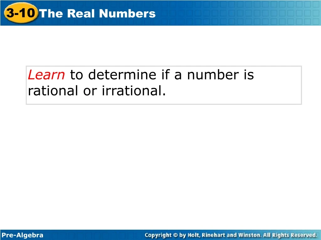 learn to determine if a number is rational