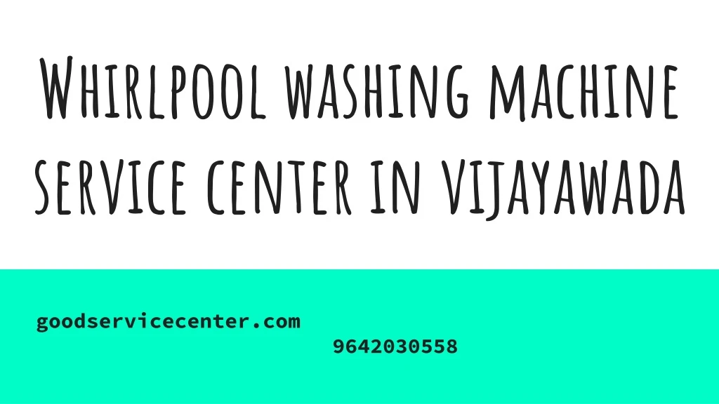 whirlpool washing machine service center in vijayawada