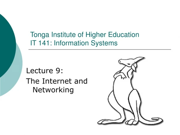 Tonga Institute of Higher Education IT 141: Information Systems
