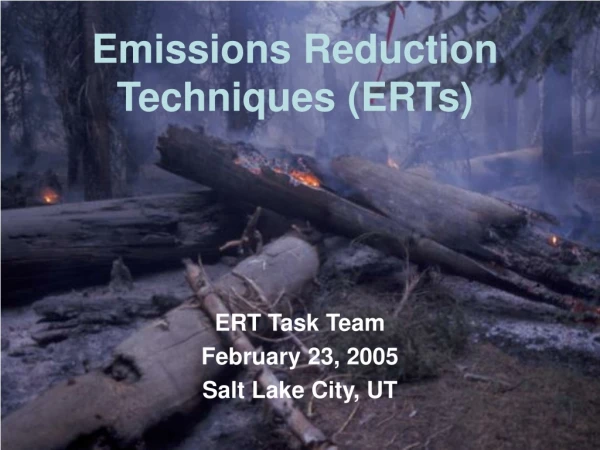 Emissions Reduction Techniques (ERTs)