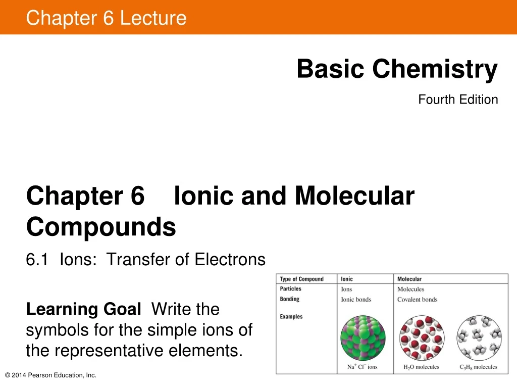 chapter 6 ionic and molecular compounds