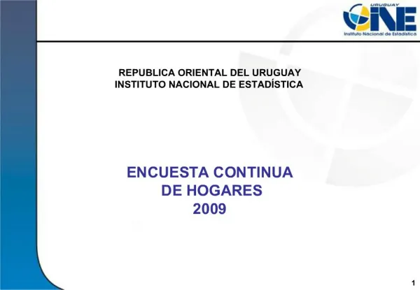 ENCUESTA CONTINUA DE HOGARES 2009 CAPACITACI N