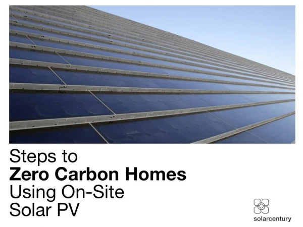 Where is PV’s place in the Zero Carbon home?