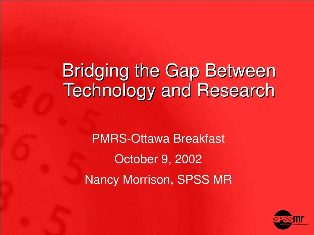 bridging the gap between technology and research