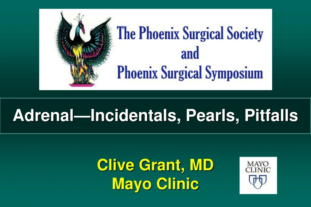 adrenal incidentals pearls pitfalls