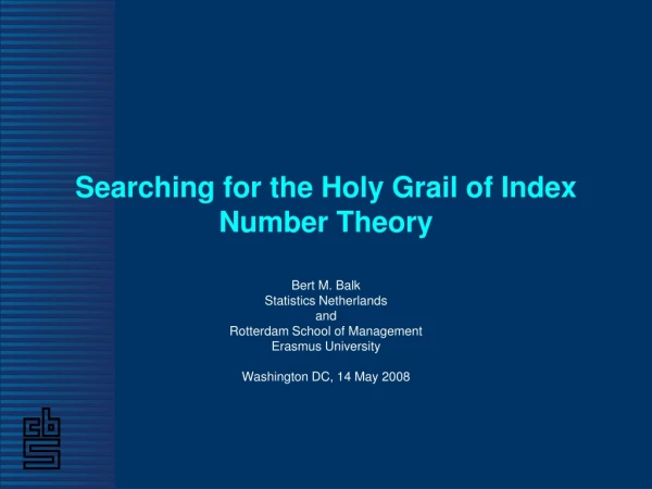 Searching for the Holy Grail of Index Number Theory
