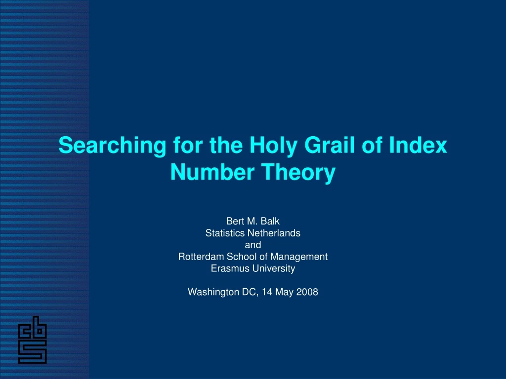 searching for the holy grail of index number theory