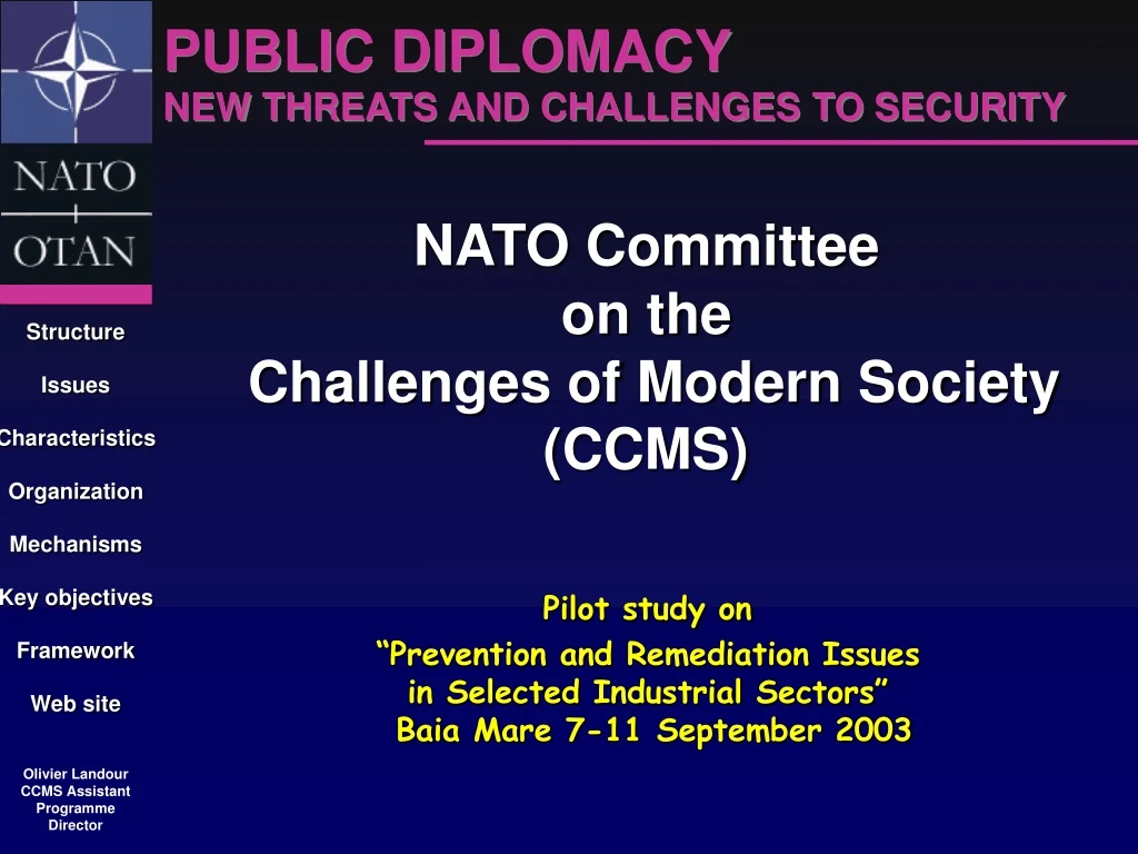 nato committee on the challenges of modern society ccms