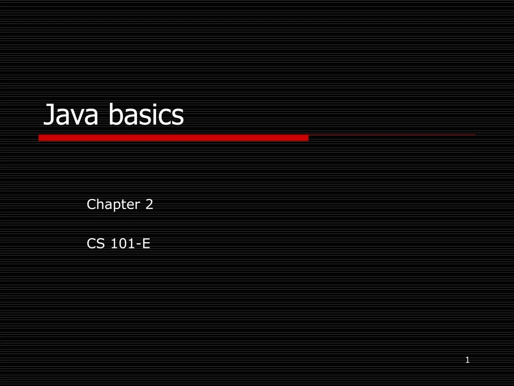 java basics