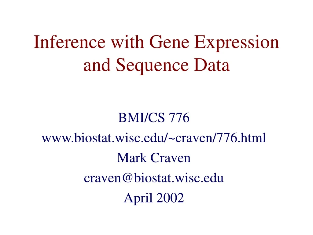 inference with gene expression and sequence data
