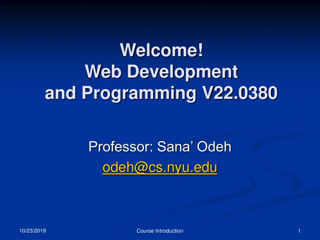 welcome web development and programming v22 0380