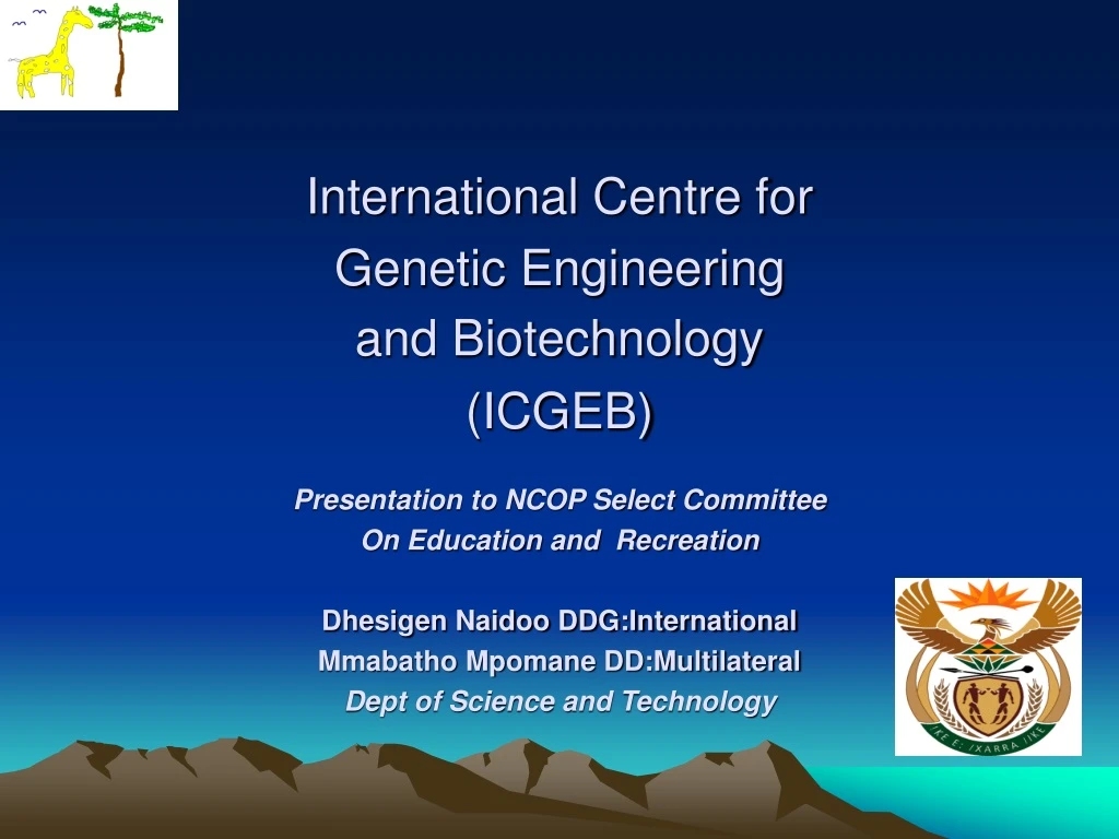 international centre for genetic engineering