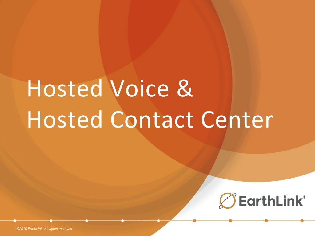 hosted voice hosted contact center