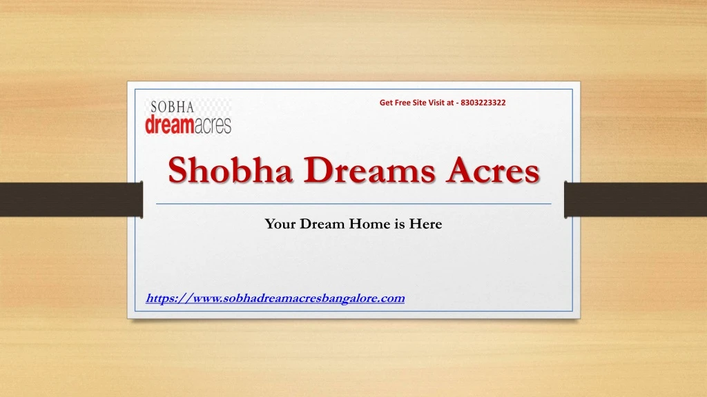shobha dreams acres