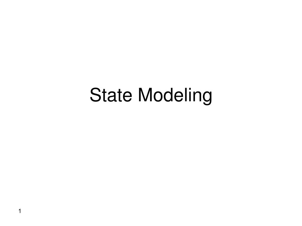 state modeling