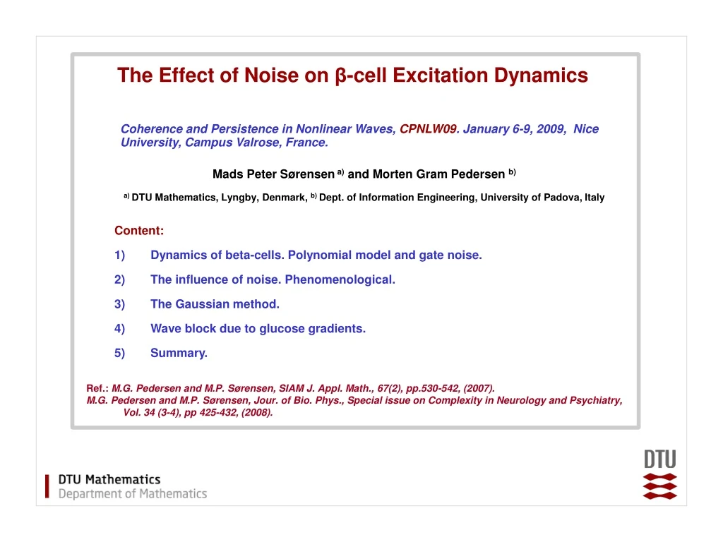 the effect of noise on cell excitation dynamics