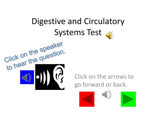 Digestive and Circulatory Systems Test