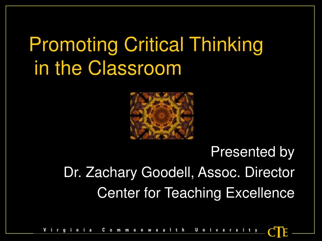 promoting critical thinking in the classroom