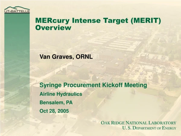 MERcury Intense Target (MERIT) Overview