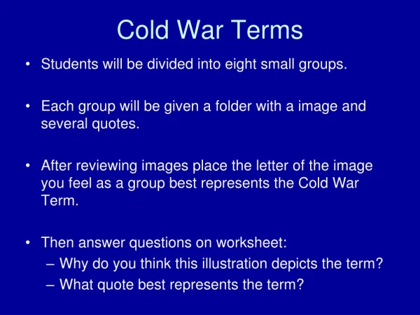 Cold War Terms
