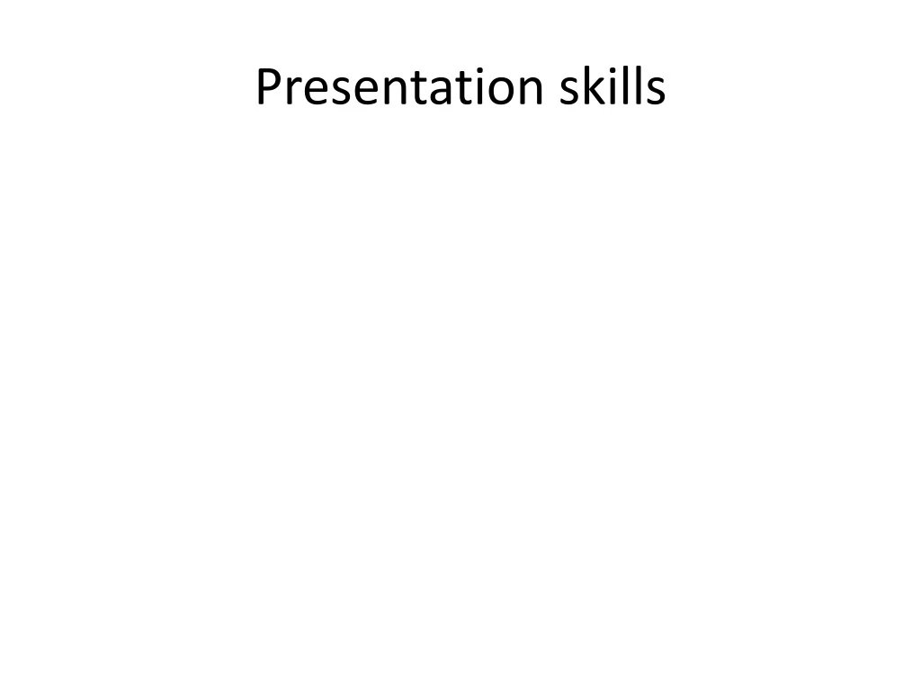 presentation skills