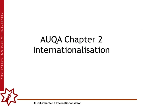 AUQA Chapter 2 Internationalisation