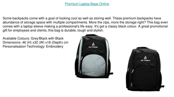 Premium Laptop Bags Online Available for Purchase at PrintStop