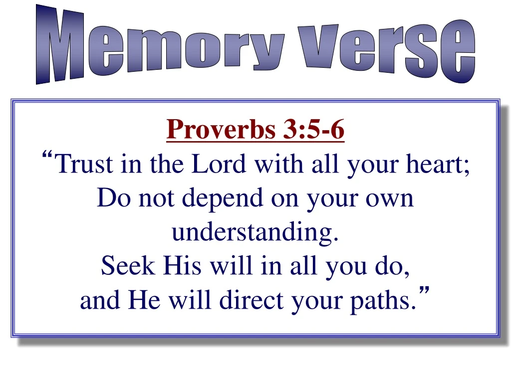 memory verse