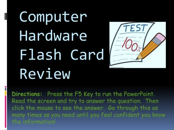 Computer Hardware Flash Card Review