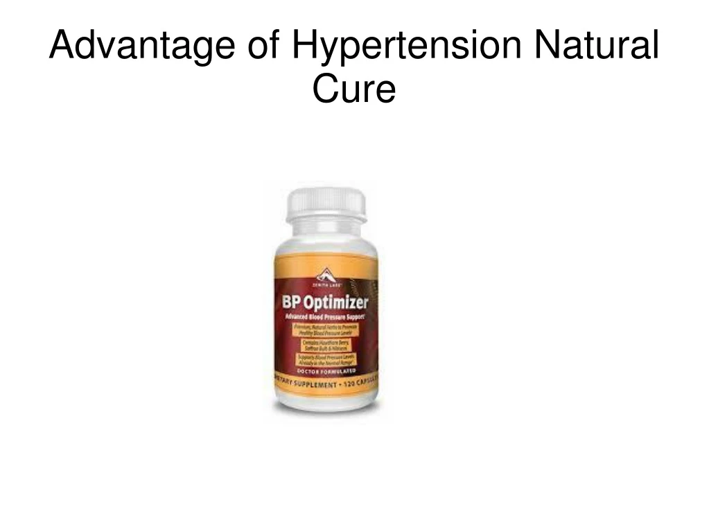 advantage of hypertension natural cure