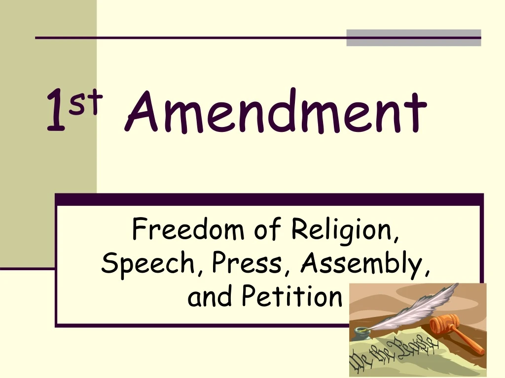 1 st amendment