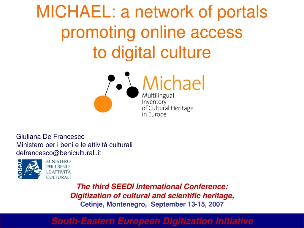 michael a network of portals promoting online access to digital culture