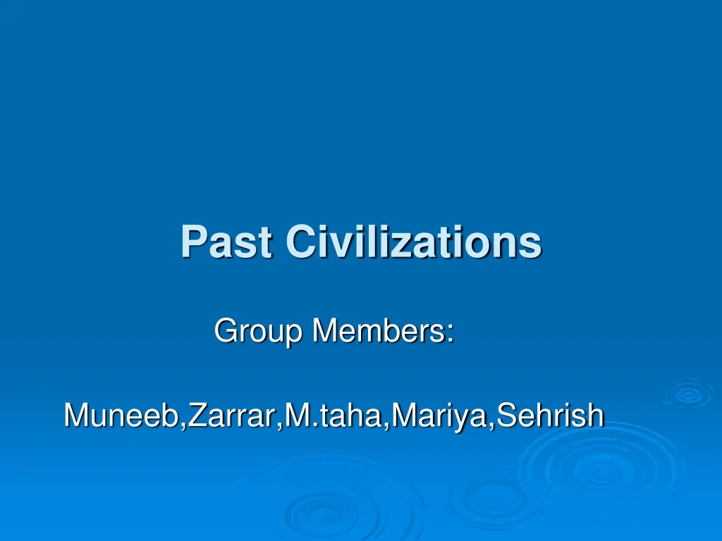 past civilizations
