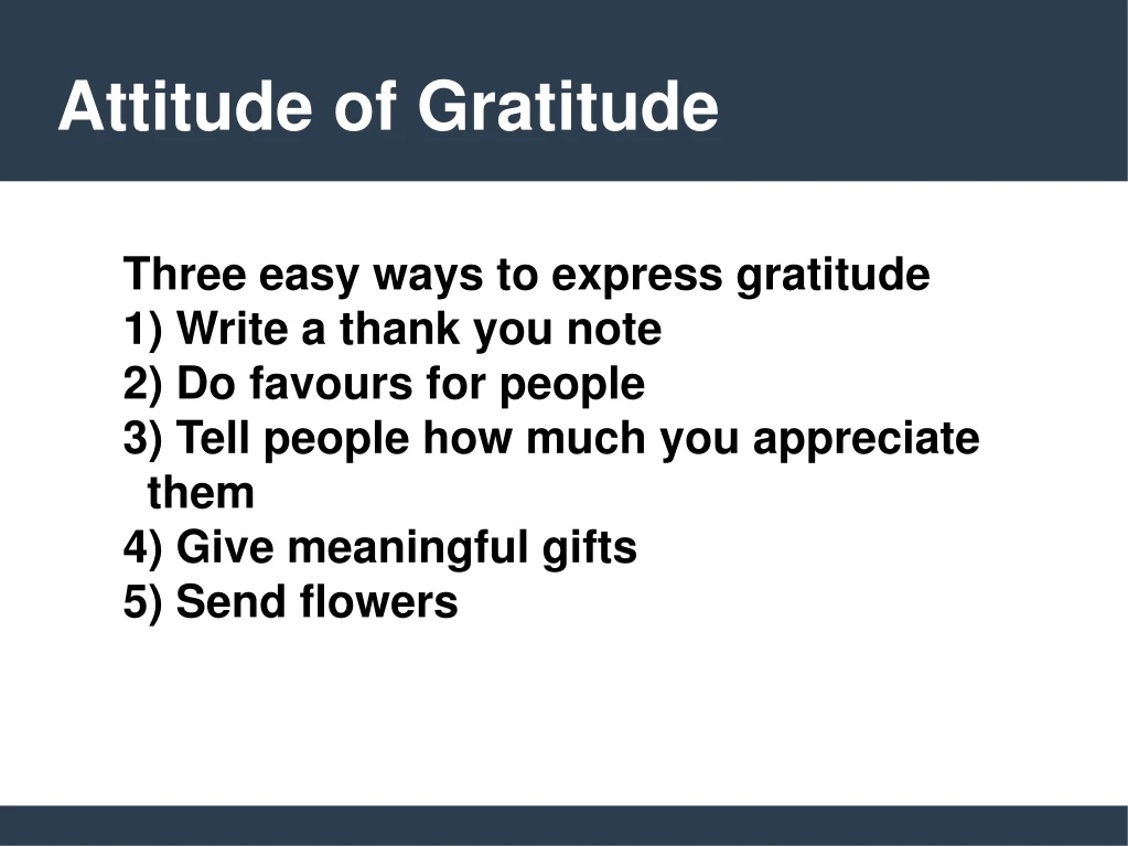 attitude of gratitude