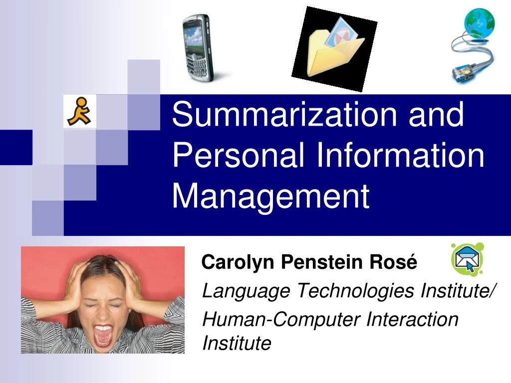 summarization and personal information management