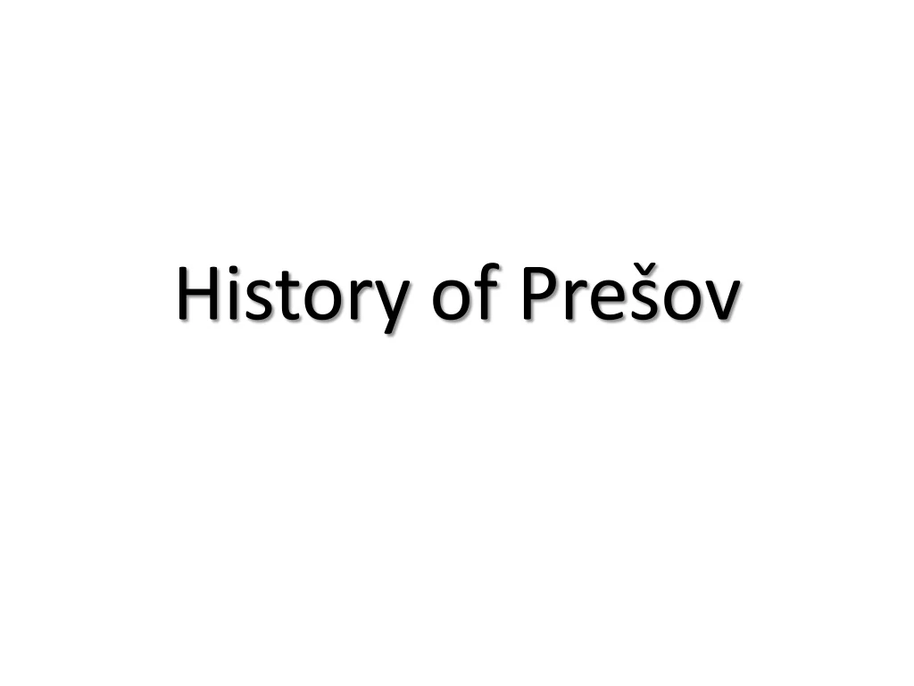 history of p re ov