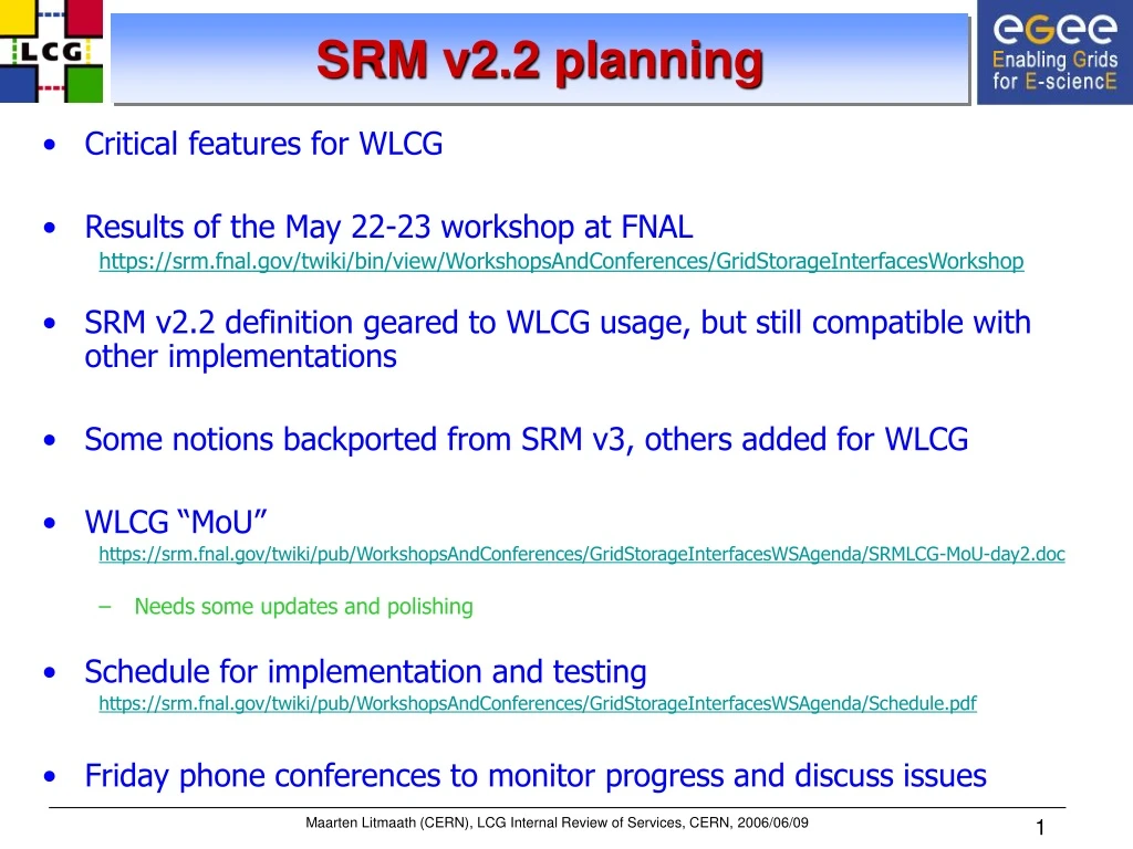 srm v2 2 planning