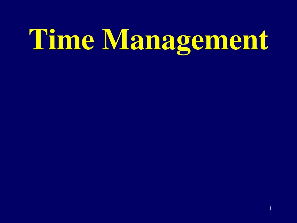 time management