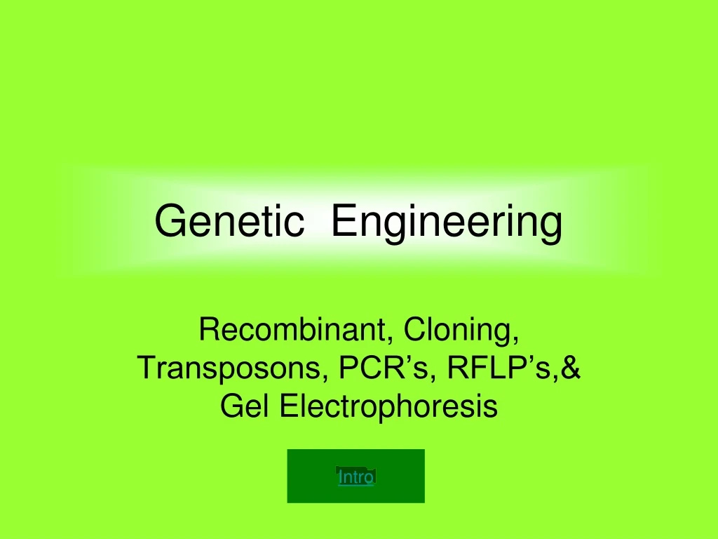 genetic engineering