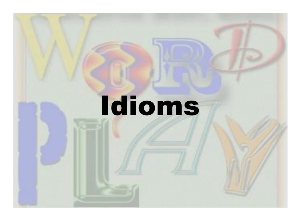 idioms