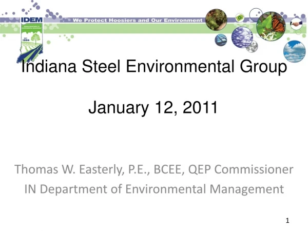 Indiana Steel Environmental Group January 12, 2011