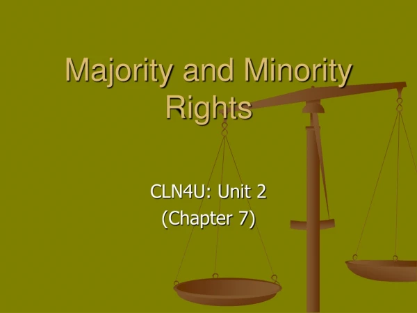 Majority and Minority Rights